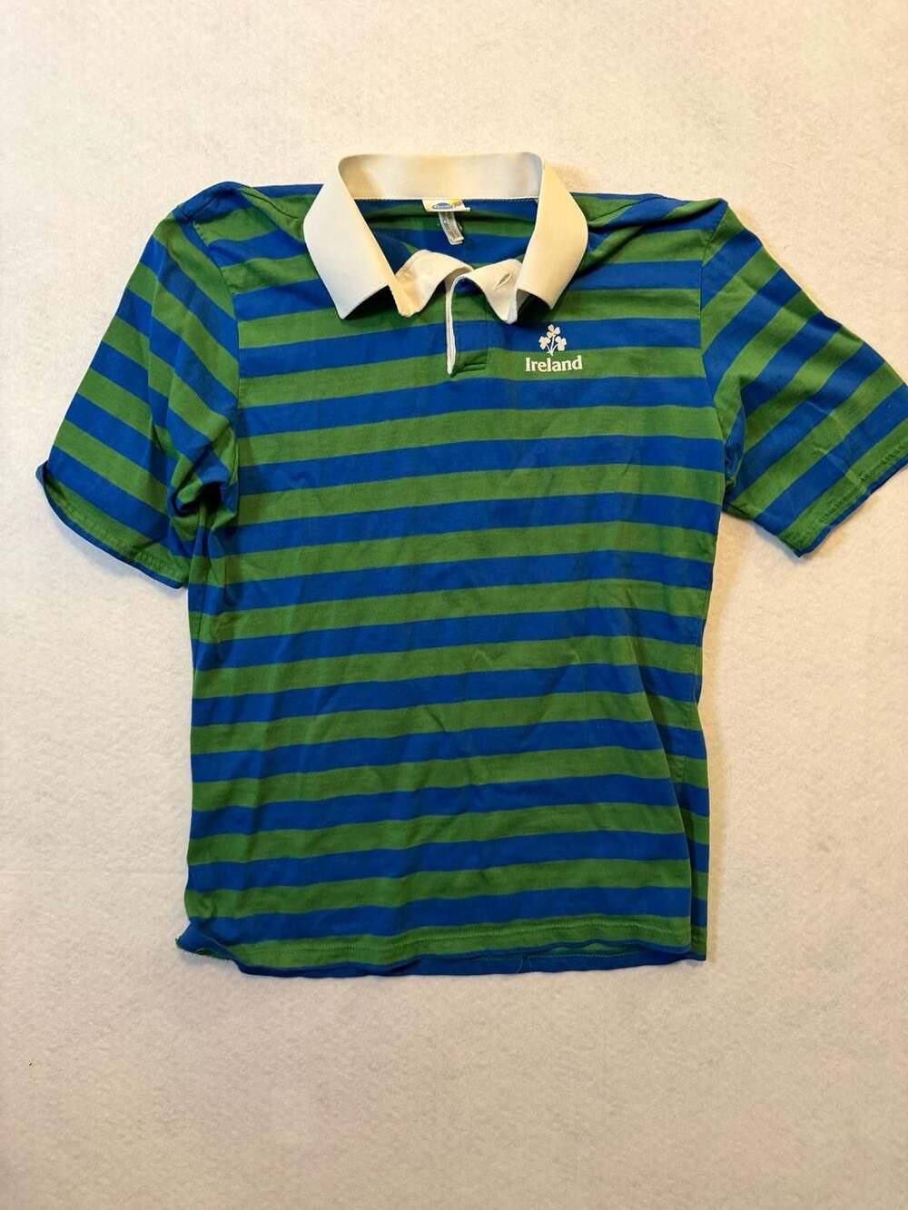 Vintage O'Neills Ireland Striped Rugby Polo Shirt Size XL